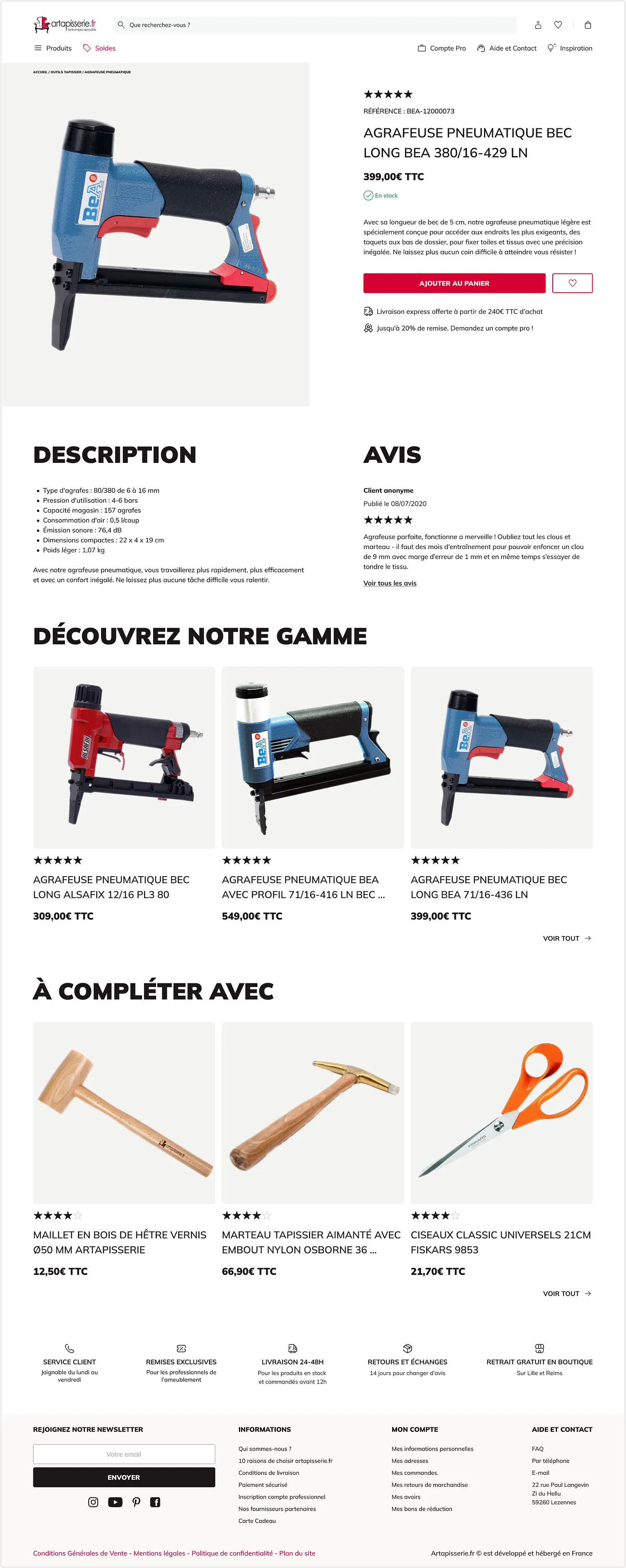 Artapisserie.fr — Page produit